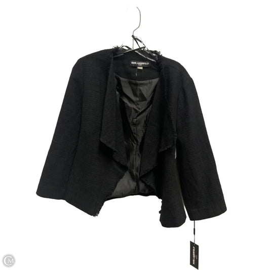 Jacket Designer By Karl Lagerfeld In Black, Size: Xl