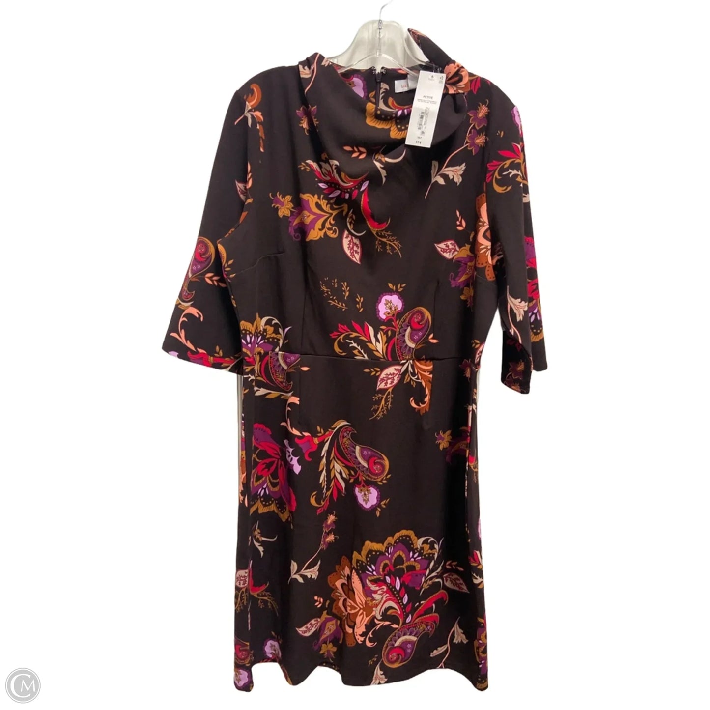 Dress Casual Midi By Liz Claiborne In Purple, Size: 1x