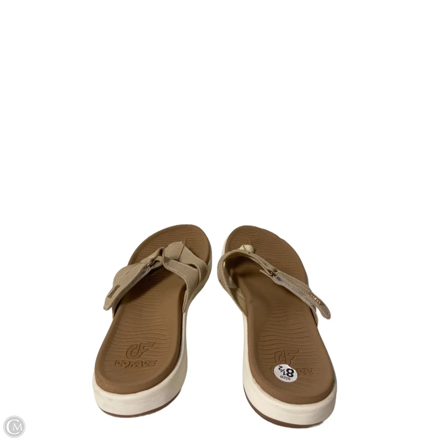 Sandals Flip Flops By Clothes Mentor In Tan, Size: 8.5