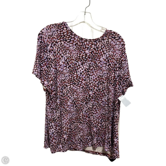 Top Short Sleeve By Nine West In Purple, Size: 1x