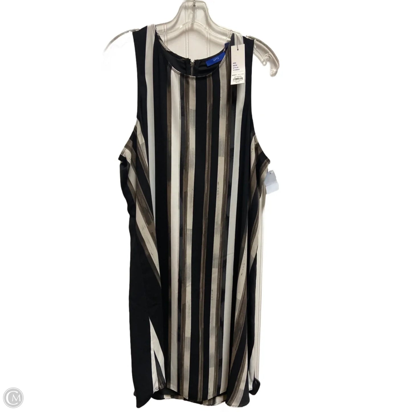 Dress Casual Midi By Apt 9 In Grey, Size: Xl