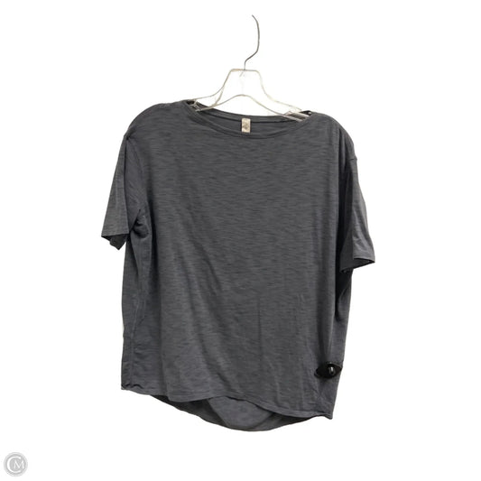 Athletic Top Short Sleeve By Lululemon In Grey, Size: S