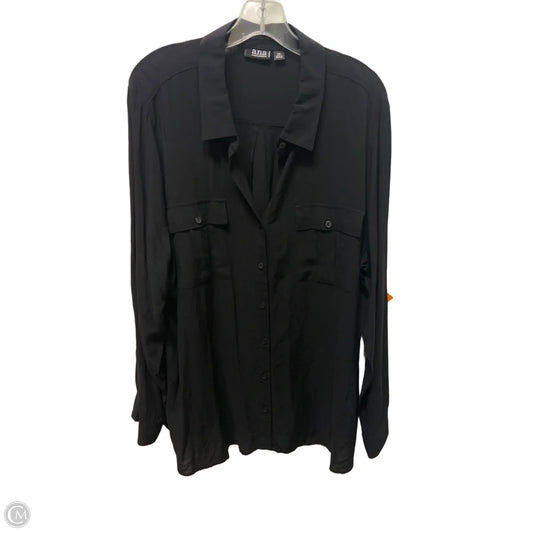 Top Long Sleeve By Ana In Black, Size: 2x