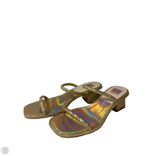 Sandals Heels Block By Dolce Vita In Gold, Size: 10