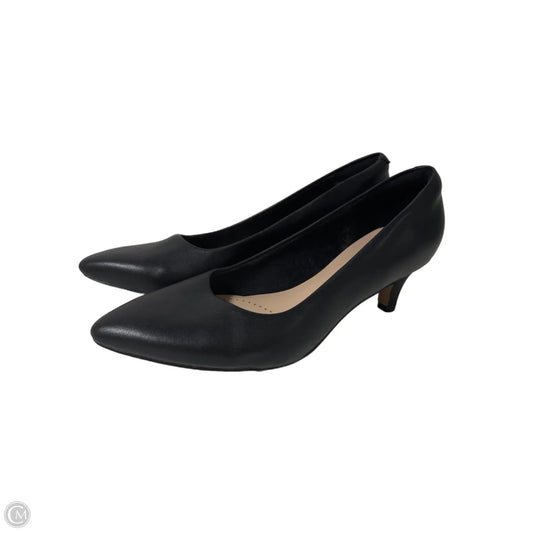Sandals Heels Kitten By Clarks In Black, Size: 7.5