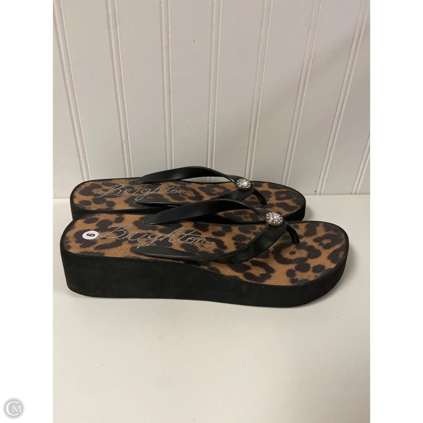 Sandals Flip Flops By Brighton In Animal Print, Size: 9
