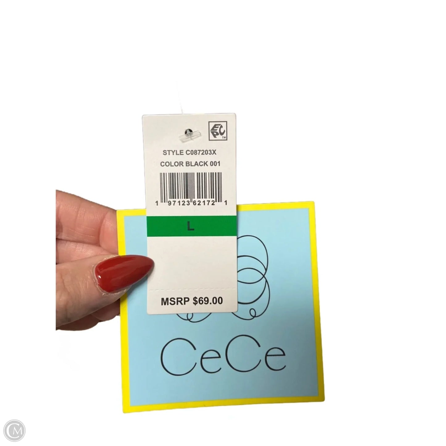 Top Sleeveless By Cece In Black, Size: L