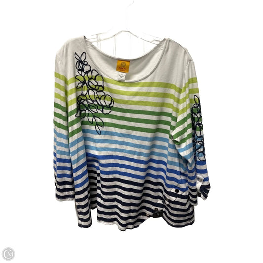 Top Long Sleeve By Ruby Rd In Multi-colored, Size: 2x
