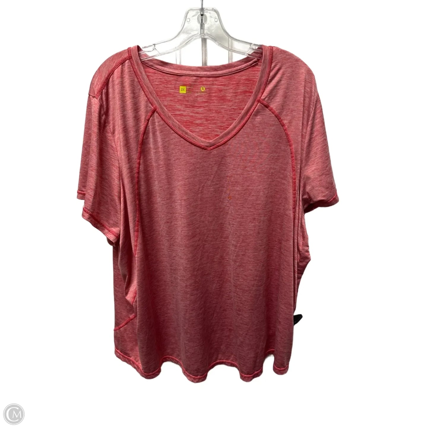 Athletic Top Short Sleeve By Xersion In Red, Size: 2x