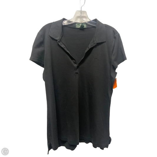 Top Short Sleeve By Ralph Lauren In Black, Size: Xl