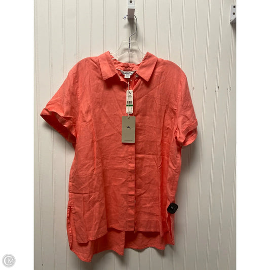 Top Short Sleeve By Tommy Bahama In Coral, Size: L