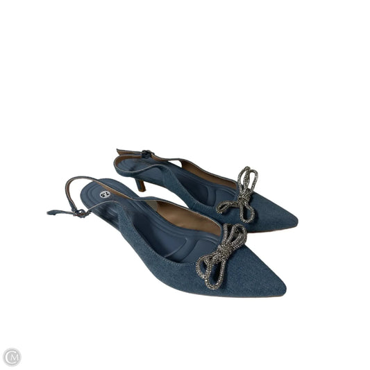 Sandals Heels Kitten By Bcbgeneration In Blue, Size: 7.5