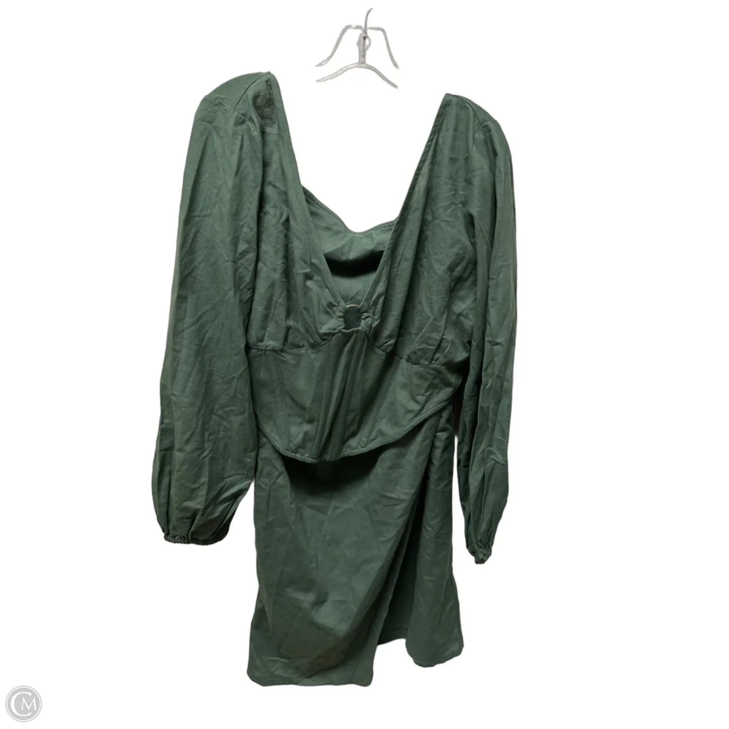 Skirt Set 2pc By Pretty Little Thing In Green, Size: 1x