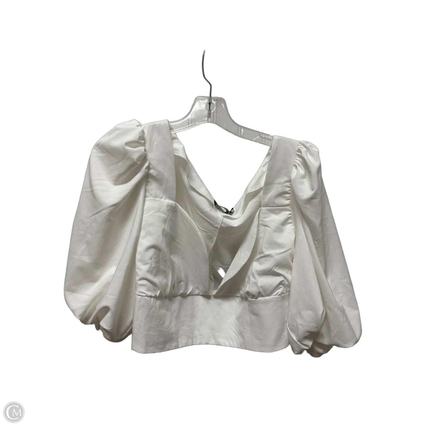Top Short Sleeve By Pretty Little Thing In White, Size: Xl
