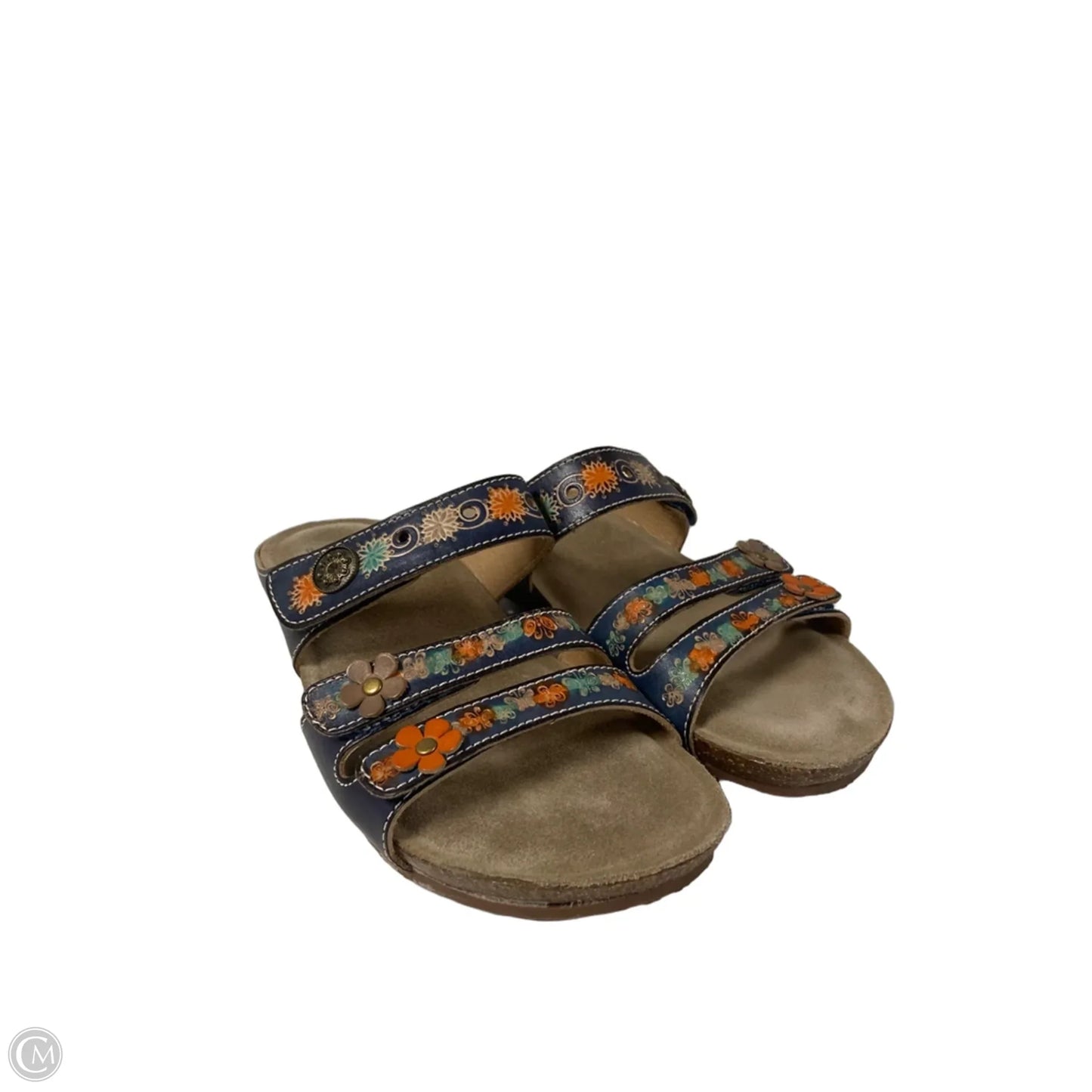 Sandals Flats By Spring Step In Blue, Size: 7.5