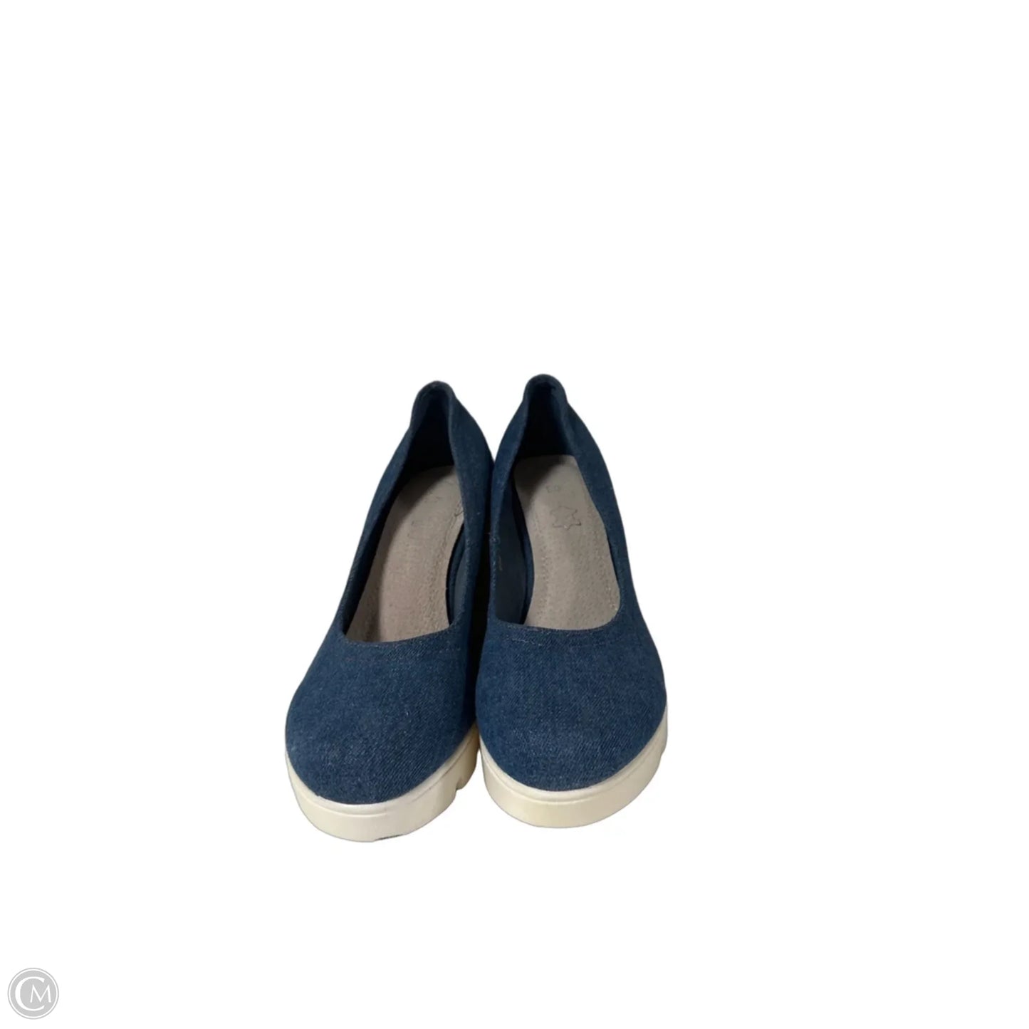 Sandals Heels Block By Clothes Mentor In Blue, Size: 8.5