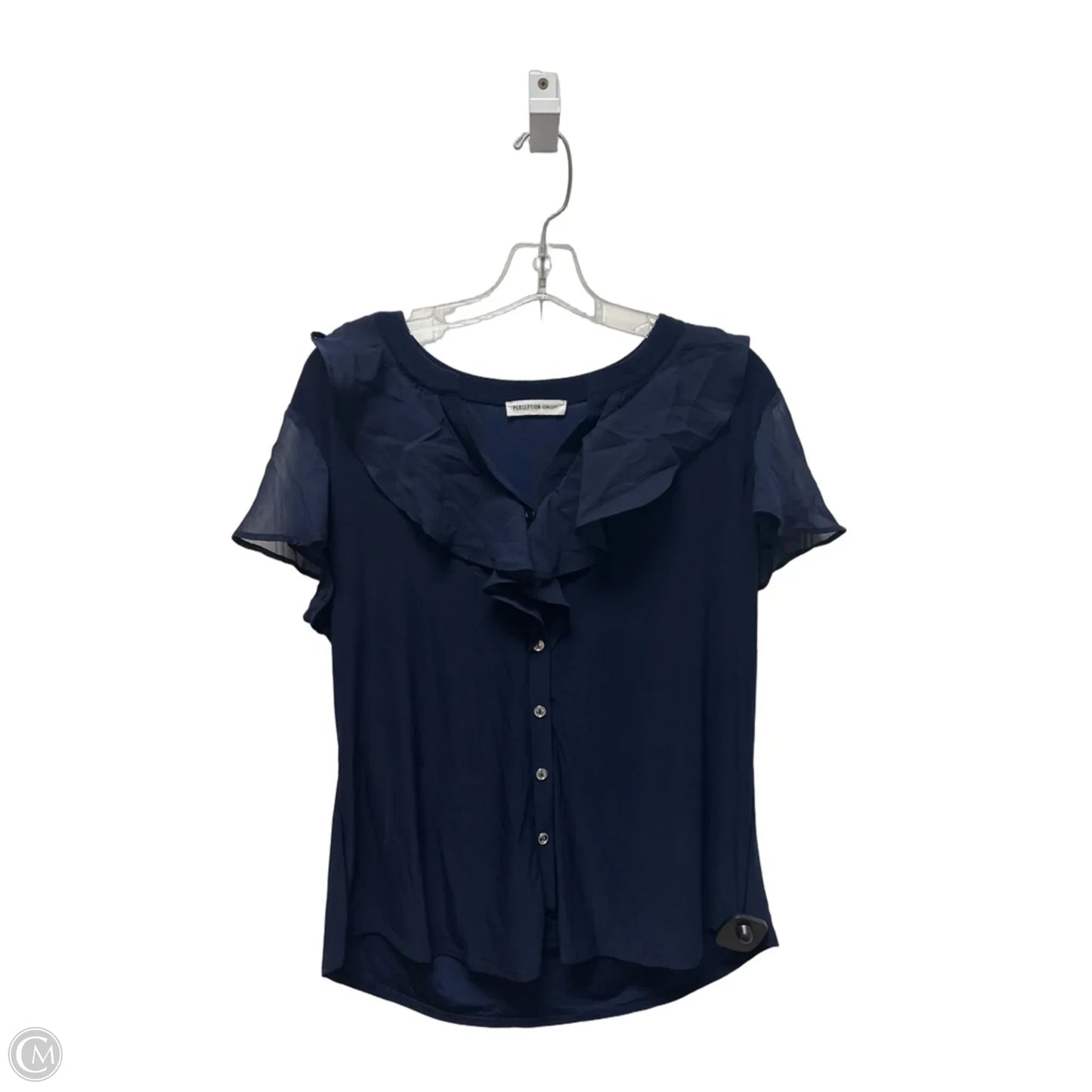 Top Sleeveless By Perseption Concept In Navy, Size: M