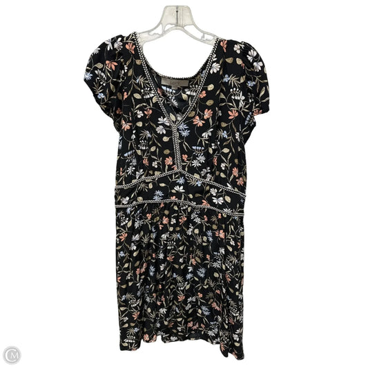 Dress Casual Midi By Loft In Black, Size: L