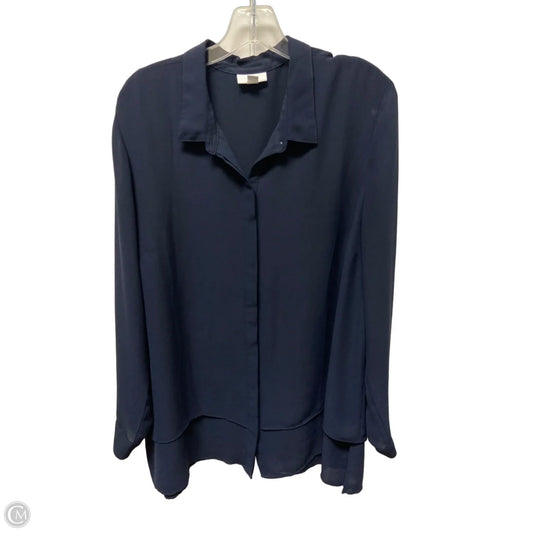 Top Long Sleeve By J. Jill In Navy, Size: Xl