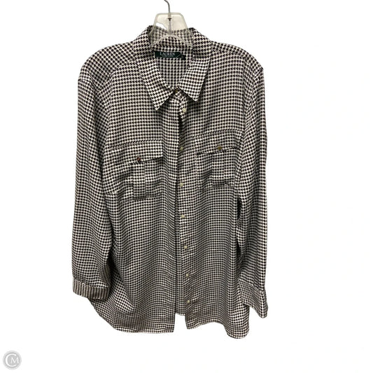 Top Long Sleeve By Lauren By Ralph Lauren In Polkadot Pattern, Size: 1x