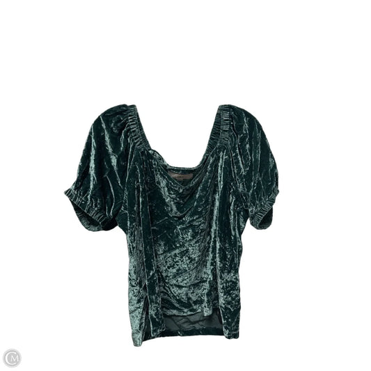 Top Short Sleeve By Loft In Green, Size: L