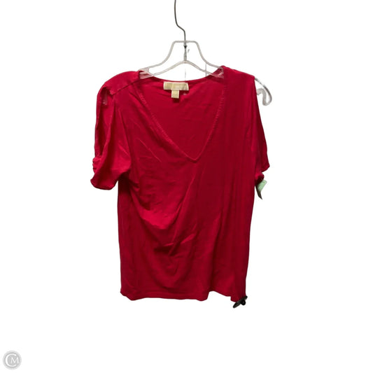Top Short Sleeve By Michael By Michael Kors In Red, Size: L