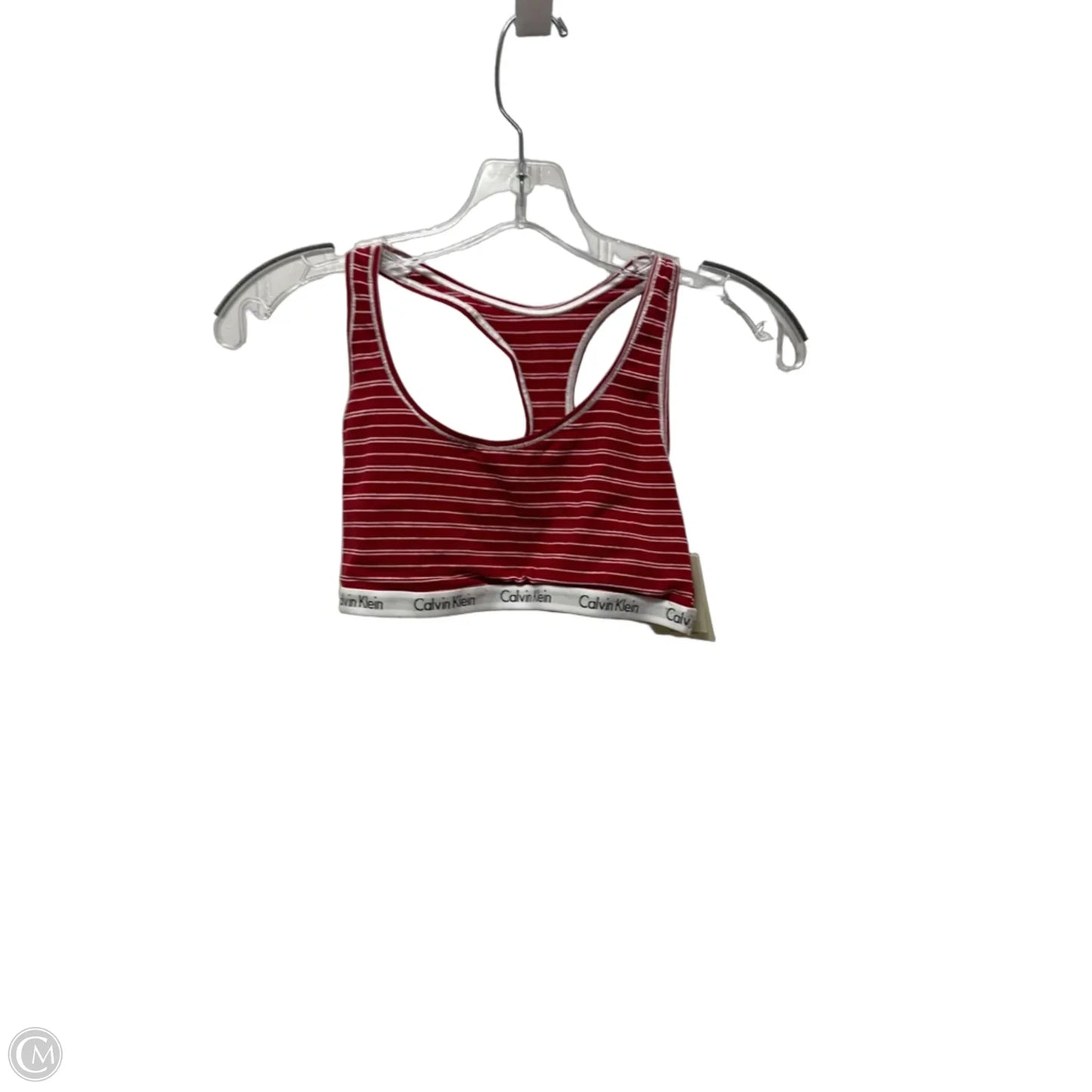 Athletic Bra By Calvin Klein In Red, Size: M
