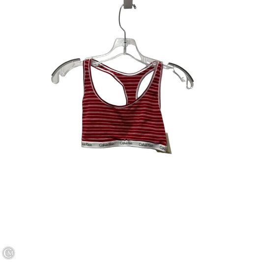 Athletic Bra By Calvin Klein In Red, Size: M