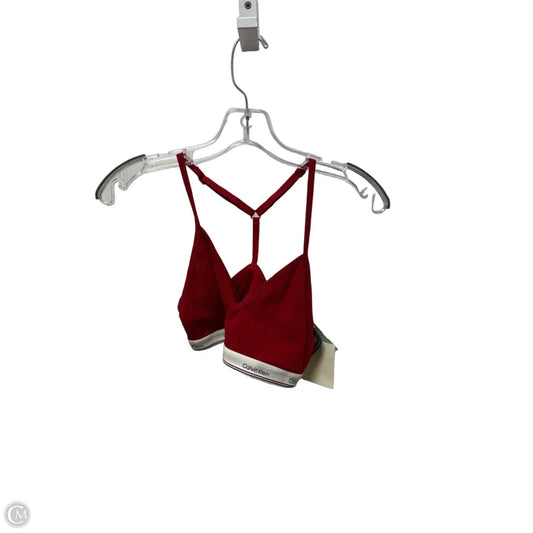 Athletic Bra By Calvin Klein In Red, Size: M
