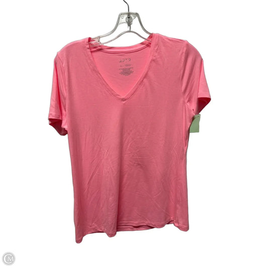 Top Short Sleeve By Apt 9 In Pink, Size: S