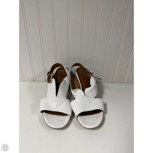 Sandals Heels Block By Bueno In White, Size: 10.5