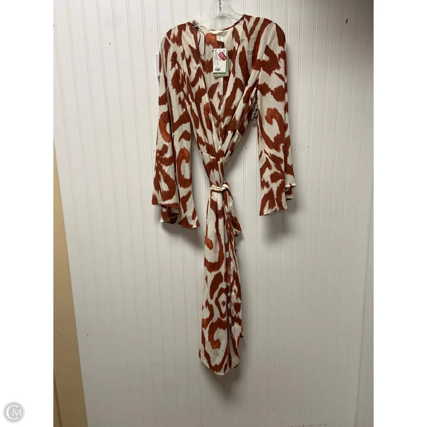 Shawl By H&m In Orange & Tan, Size: M