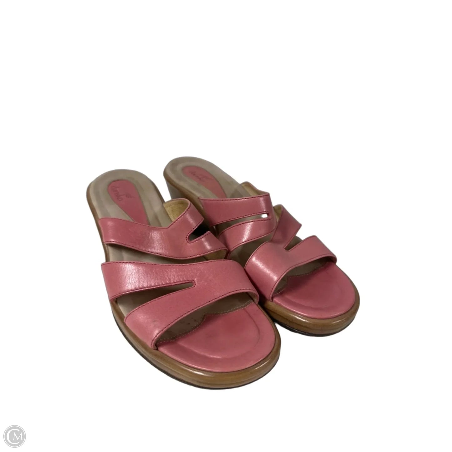 Sandals Heels Wedge By Dansko In Pink, Size: 8