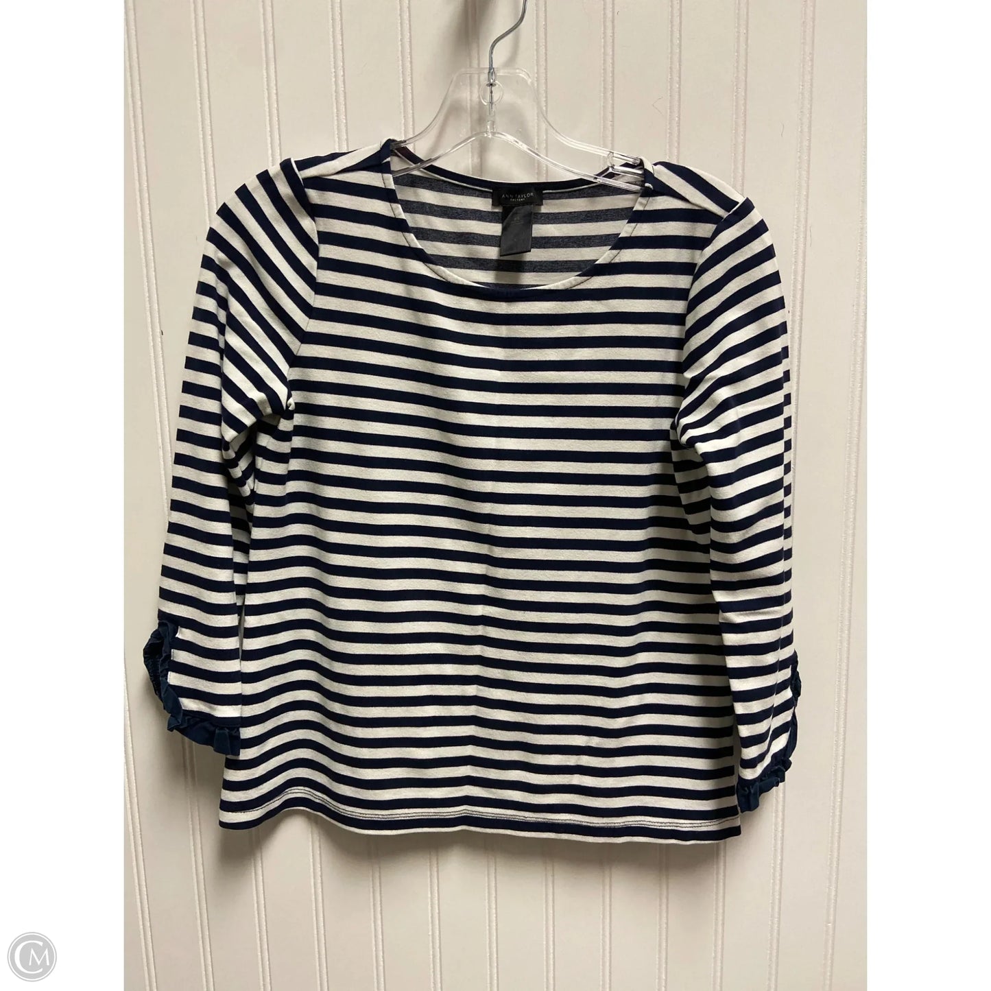 Top Long Sleeve By Ann Taylor In Striped Pattern, Size: Xs