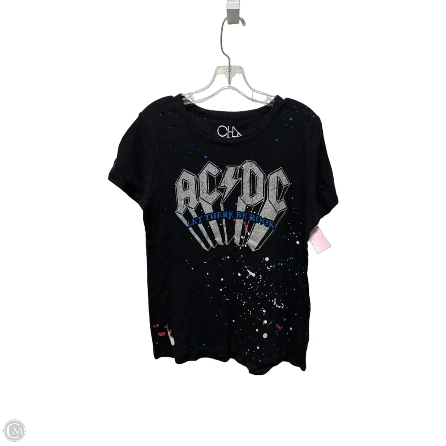 Top Short Sleeve By Chaser In Black, Size: L