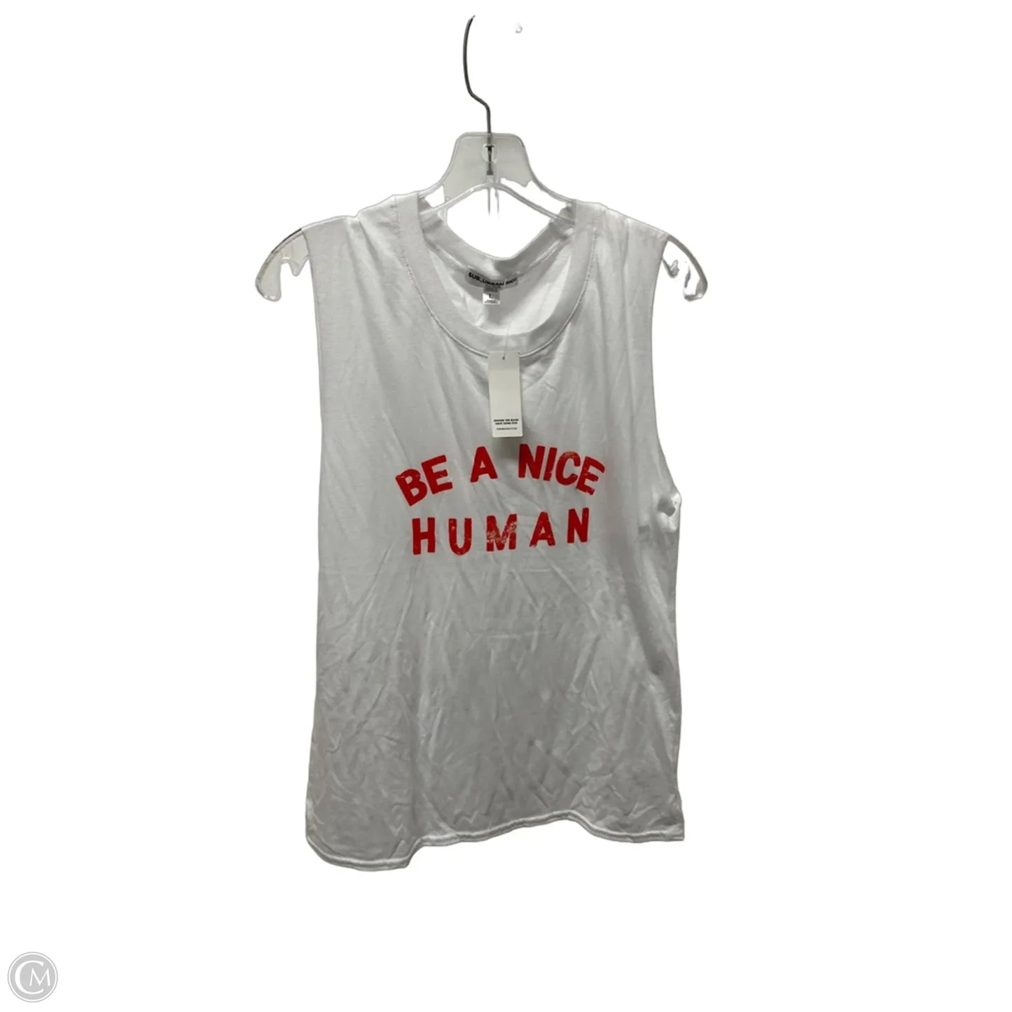 Top Sleeveless By Clothes Mentor In White, Size: L