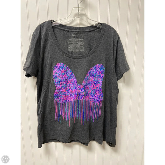 Top Short Sleeve By Disney Store In Grey, Size: 30