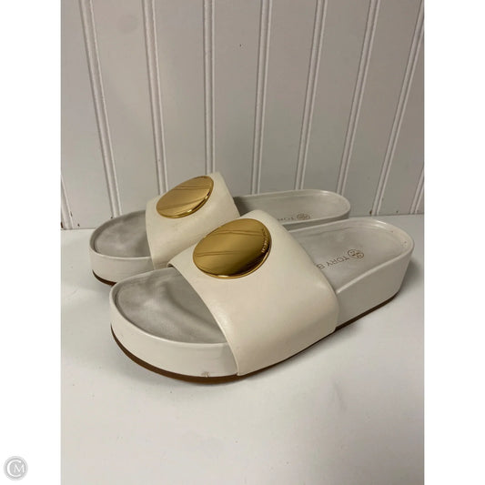 Sandals Designer By Tory Burch In Cream, Size: 7