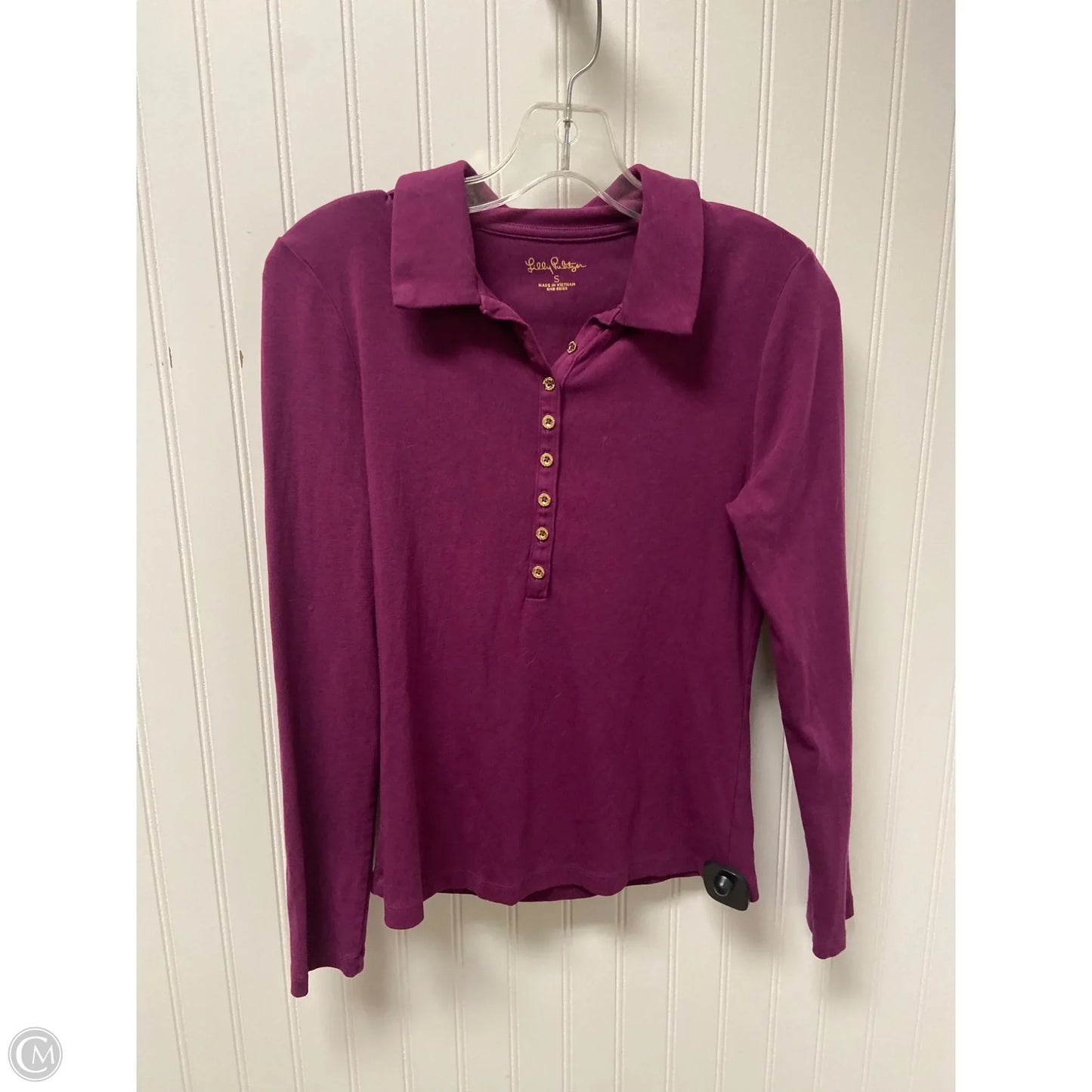 Top Long Sleeve Designer By Lilly Pulitzer In Purple, Size: S