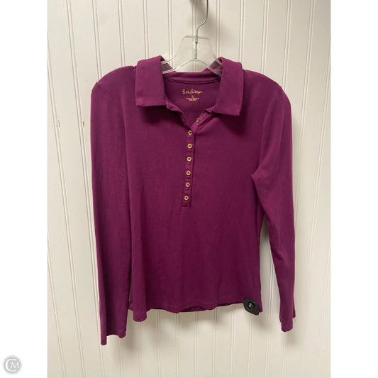 Top Long Sleeve Designer By Lilly Pulitzer In Purple, Size: S