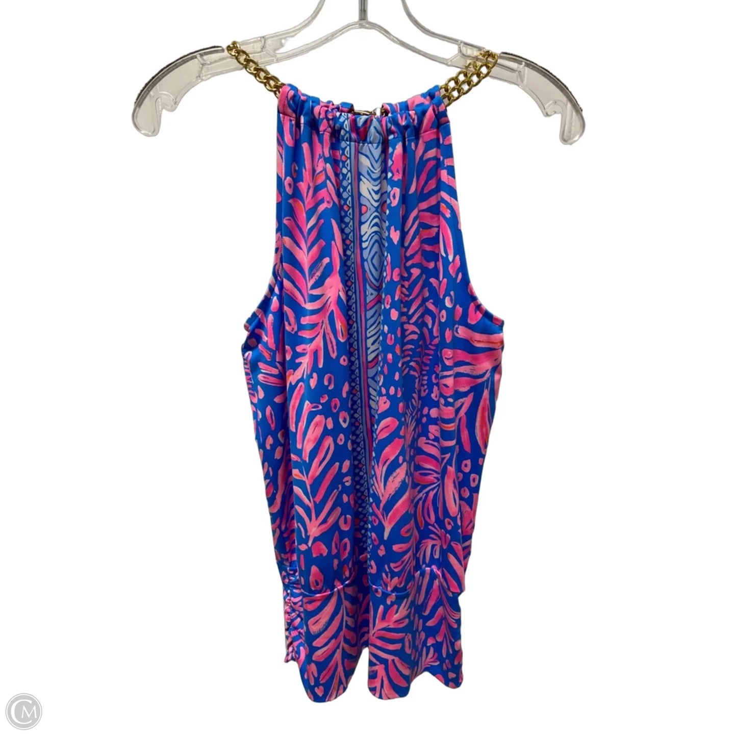 Top Sleeveless Designer By Lilly Pulitzer In Blue & Pink, Size: S
