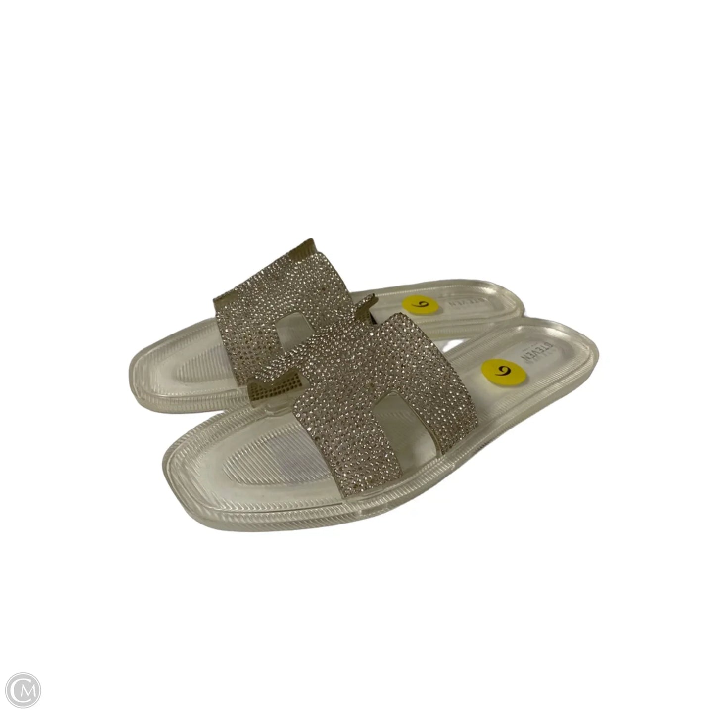 Sandals Flats By Clothes Mentor In Clear, Size: 9