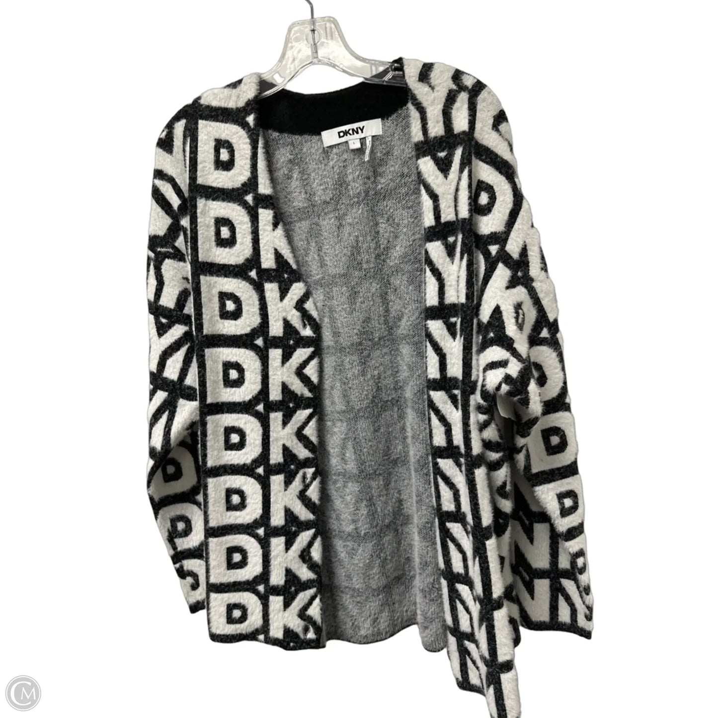 Cardigan By Dkny In Black & White, Size: L