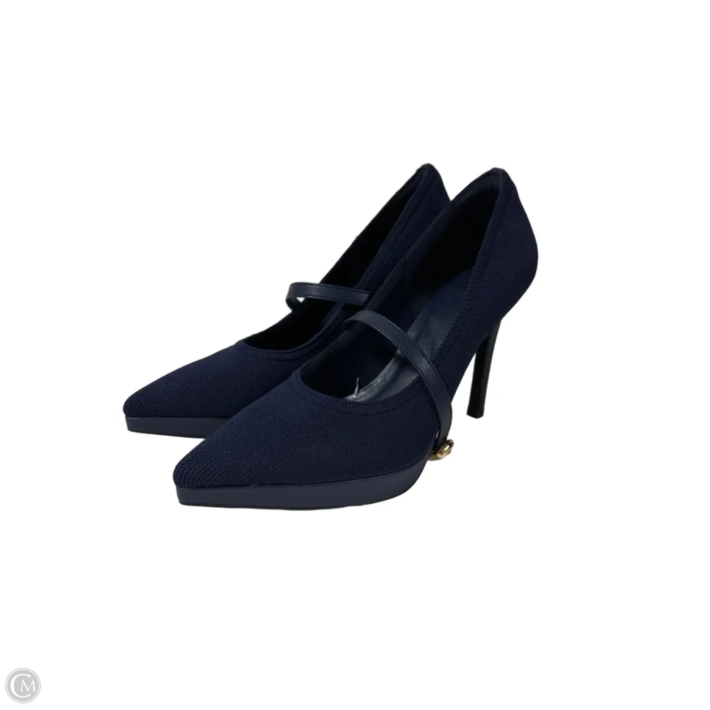 Sandals Heels Kitten By Cosy Island In Navy, Size: 6.5