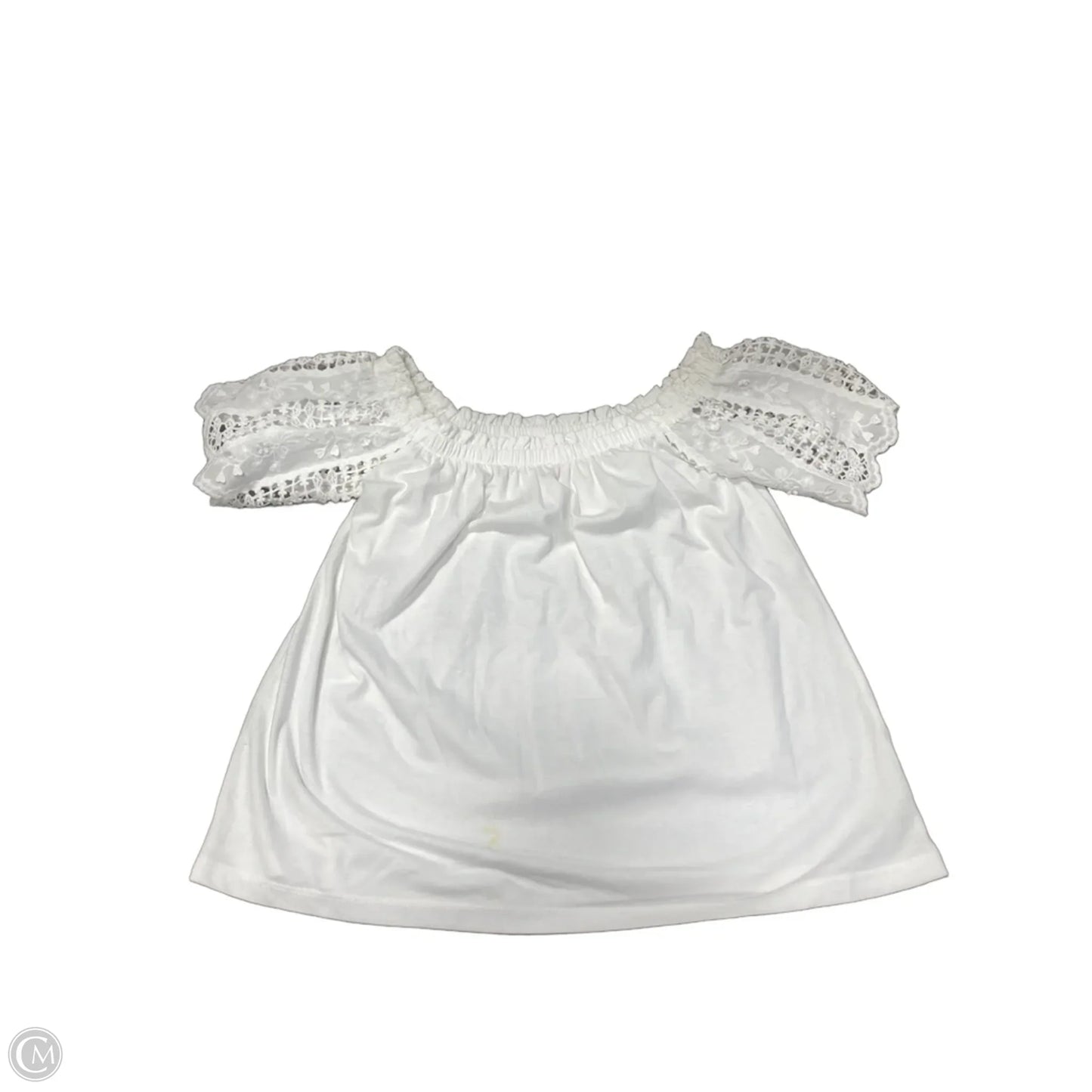 Top Short Sleeve Designer By Lilly Pulitzer In White, Size: S