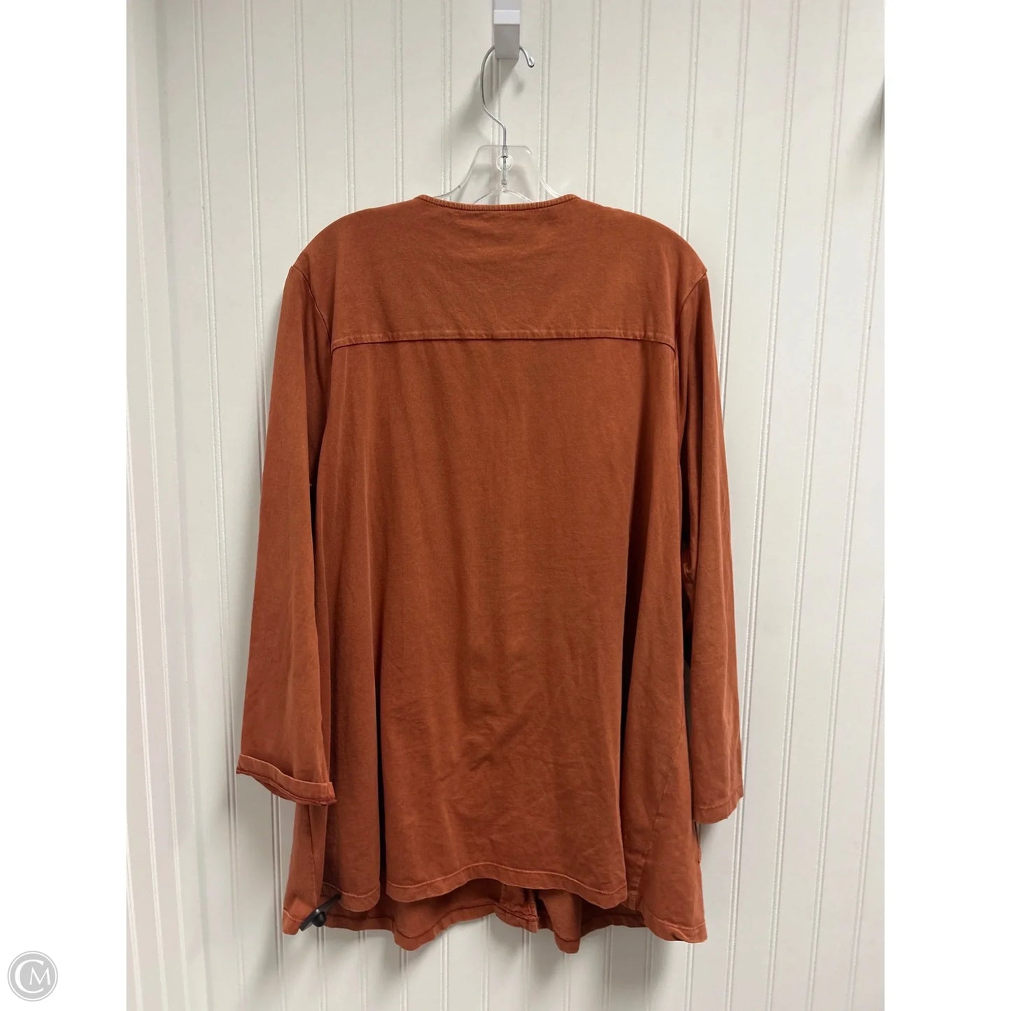 Top Long Sleeve By April Carnell In Orange, Size: 1x