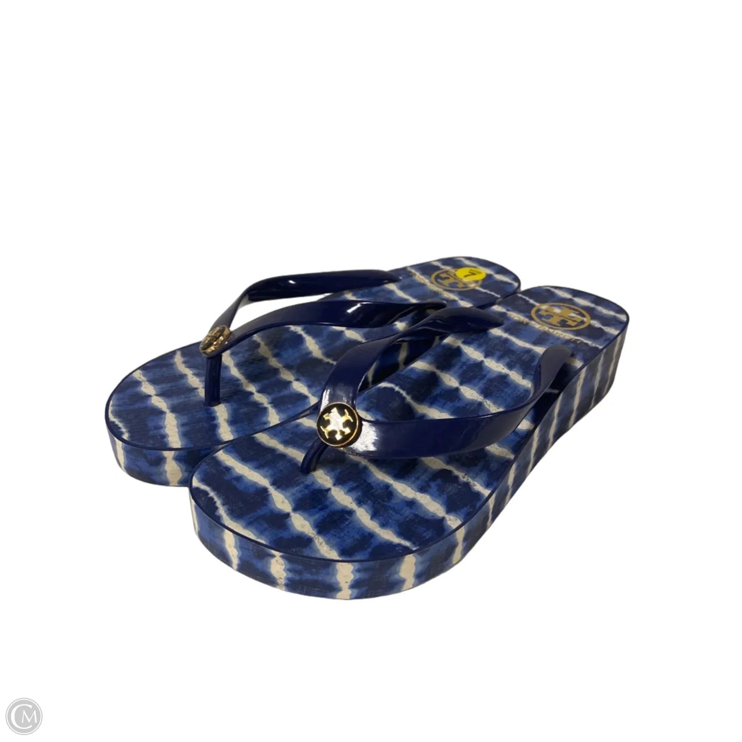 Sandals Designer By Tory Burch In Blue, Size: 7