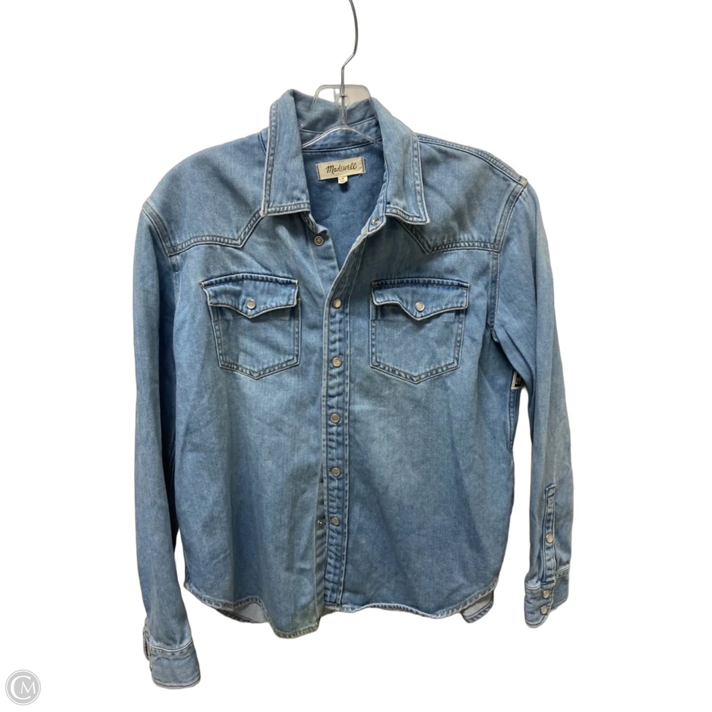 Jacket Denim By Madewell In Blue, Size: S