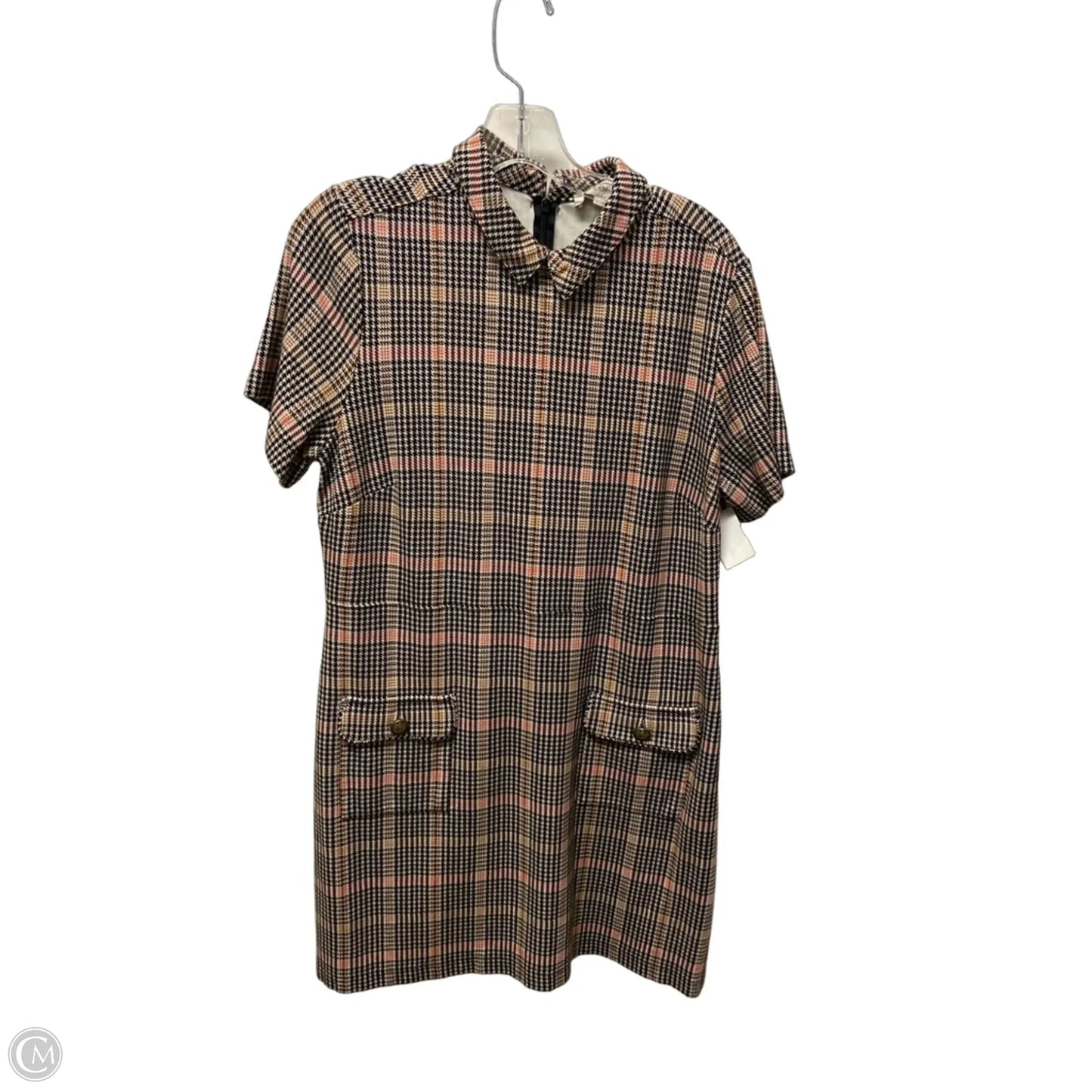 Dress Casual Midi By Loft In Plaid Pattern, Size: L