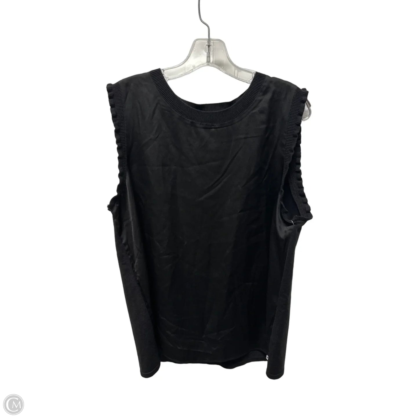 Top Sleeveless Designer By Karl Lagerfeld In Black, Size: L